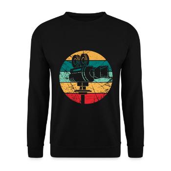 Kameramann Geschenk - Unisex Pullover - Schwarz - Vorne - Alina (178cm) & Michal (187cm)