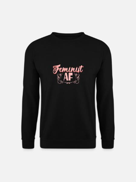 Feminist AF Feministin - Unisex Pullover - Schwarz