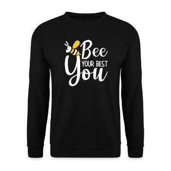 Bee Your Best You 2 - Unisex Pullover - Schwarz - Vorne - Alina (178cm) & Michal (187cm)