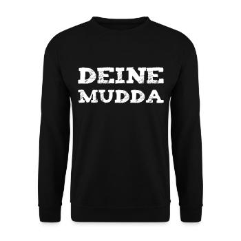 Deine Mutter - Unisex Pullover - Schwarz - Vorne - Alina (178cm) & Michal (187cm)