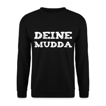 Deine Mutter - Unisex Pullover - Schwarz - Vorne - Alina (178cm) & Michal (187cm)