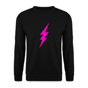 PURPLE ELECTRIC STORM - Unisex Pullover - Schwarz - Vorne - Alina (178cm) & Michal (187cm)