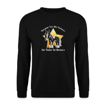Irish Tinker Pferd Gypsy Cop - Unisex Pullover - Schwarz - Vorne - Alina (178cm) & Michal (187cm)