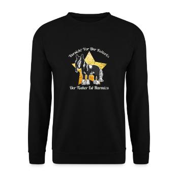 Irish Tinker Pferd Gypsy Cop - Unisex Pullover - Schwarz - Vorne - Alina (178cm) & Michal (187cm)