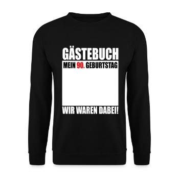 Mein 90 Geburtstag 90 Jahre Jubiläum - Unisex Pullover - Schwarz - Vorne - Alina (178cm) & Michal (187cm)