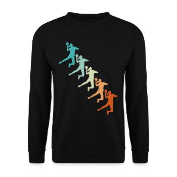 Handballerin Handballspielerin Frauen Handball - Unisex Pullover - Schwarz - Vorne - Alina (178cm) & Michal (187cm)