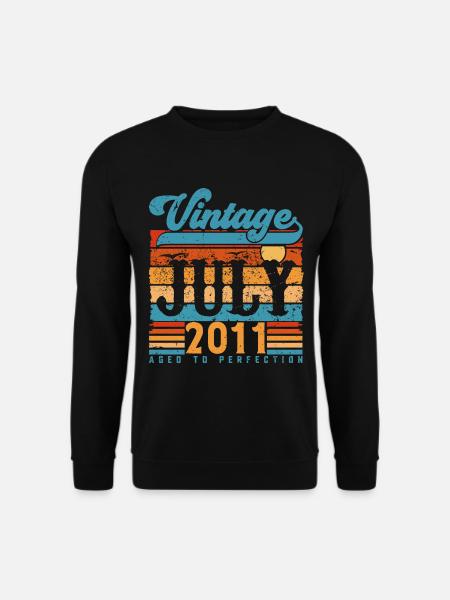Juli 2011, Juli 2011 Geburtstagsgeschenk. - Unisex Pullover - Schwarz