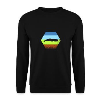 Pottwal - Unisex Pullover - Schwarz - Vorne - Alina (178cm) & Michal (187cm)