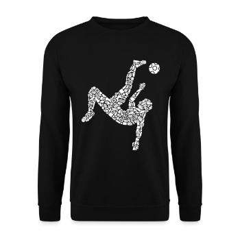 Fußballer Symbole Fußball Spieler Fußballspieler - Unisex Pullover - Schwarz - Vorne - Alina (178cm) & Michal (187cm)