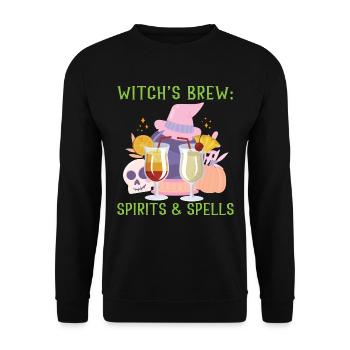 Hexengebräu: Geister & Zaubersprüche Barkeeper Hal - Unisex Pullover - Schwarz - Vorne - Alina (178cm) & Michal (187cm)
