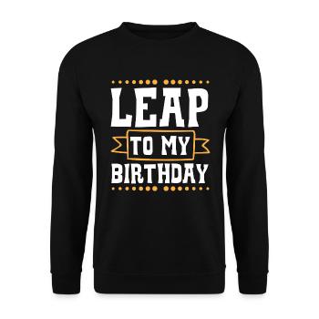 Happy Birthday Schaltjahr 29. Februar Schalttag - Unisex Pullover - Schwarz - Vorne - Alina (178cm) & Michal (187cm)