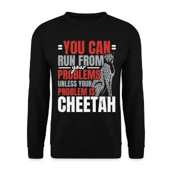 Gepardenflüsterer Wildtier Tierpfleger - Unisex Pullover - Schwarz - Vorne - Alina (178cm) & Michal (187cm)
