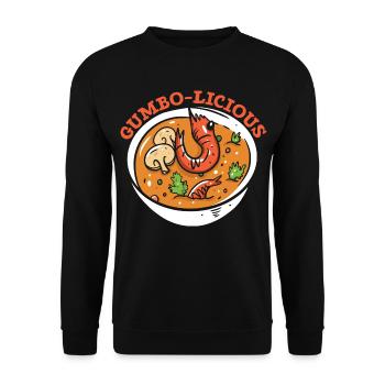 Gumbo-Liebhaber Foodie Louisiana Essen Cajun-Küche - Unisex Pullover - Schwarz - Vorne - Alina (178cm) & Michal (187cm)