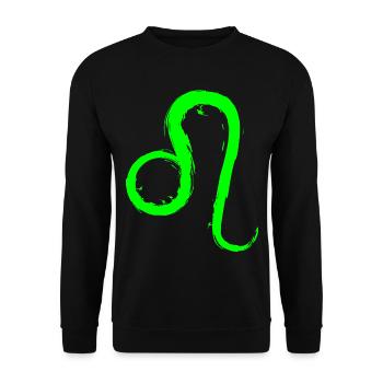 Löwe Leo Sternzeichen Design Symbol Grün Neu - Unisex Pullover - Schwarz - Vorne - Alina (178cm) & Michal (187cm)