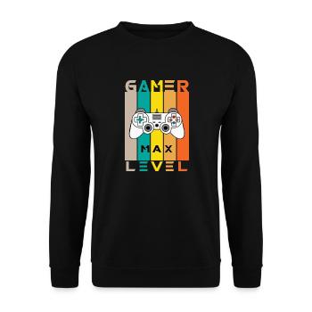 Gaming Videogame Videospiel Computerspiel Design - Unisex Pullover - Schwarz - Vorne - Alina (178cm) & Michal (187cm)