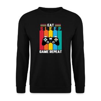 My Hobby is Gaming Videospiel Videogame Motiv - Unisex Pullover - Schwarz - Vorne - Alina (178cm) & Michal (187cm)