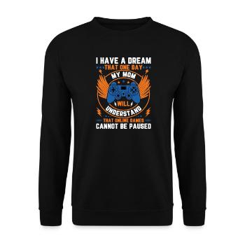 Gaming Videogame Videospiel Computerspiel Design - Unisex Pullover - Schwarz - Vorne - Alina (178cm) & Michal (187cm)