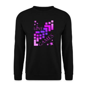 Bausteine Spieler - Unisex Pullover - Schwarz - Vorne - Alina (178cm) & Michal (187cm)