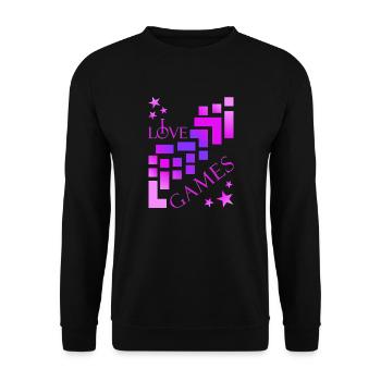 Bausteine Spieler - Unisex Pullover - Schwarz - Vorne - Alina (178cm) & Michal (187cm)