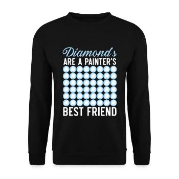 Diamantmalerei Handwerkszeug Diamantmaler - Unisex Pullover - Schwarz - Vorne - Alina (178cm) & Michal (187cm)