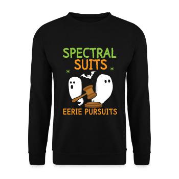 Spektrale Anzüge Unheimliche Verfolgungen Anwalt H - Unisex Pullover - Schwarz - Vorne - Alina (178cm) & Michal (187cm)