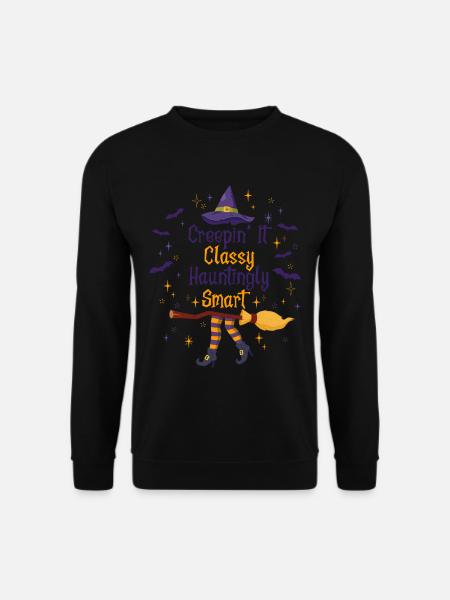 Creepin' It Classy Schaurig-schönes Halloween - Unisex Pullover - Schwarz