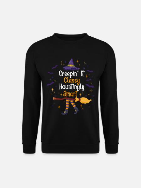 Creepin' It Classy Schaurig-schönes Halloween - Unisex Pullover - Schwarz