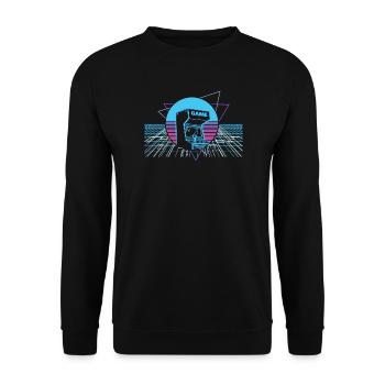 Vaporwave Arcade Spiele Video Spiel Spiel Nerd - Unisex Pullover - Schwarz - Vorne - Alina (178cm) & Michal (187cm)
