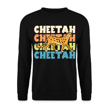 Gepardenflüsterer Wildtier Tierpfleger - Unisex Pullover - Schwarz - Vorne - Alina (178cm) & Michal (187cm)