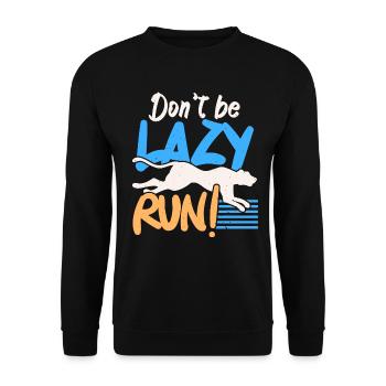 Don't Be Lazy Run Gepard Wildlife Zookeeper - Unisex Pullover - Schwarz - Vorne - Alina (178cm) & Michal (187cm)