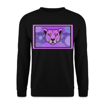 Gepardenflüsterer Wildtier Tier Zookeeper - Unisex Pullover - Schwarz - Vorne - Alina (178cm) & Michal (187cm)