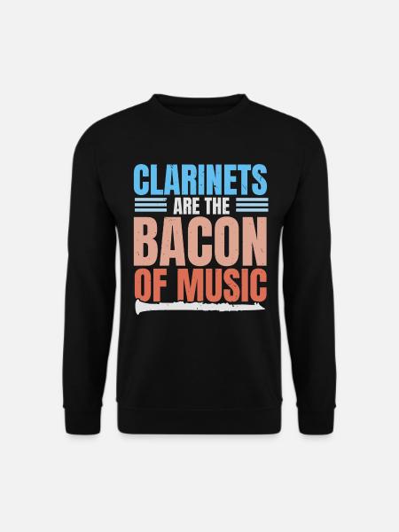Klarinetten sind der Speck der Musik Musiker - Unisex Pullover - Schwarz