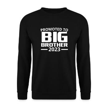 Befördert Zum Großen Bruder 2023 - Unisex Pullover - Schwarz - Vorne - Alina (178cm) & Michal (187cm)
