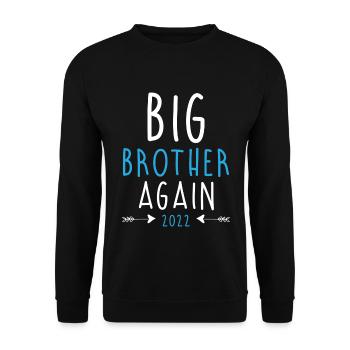 Schonwieder Großer Bruder 2022 - Unisex Pullover - Schwarz - Vorne - Alina (178cm) & Michal (187cm)