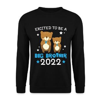 Befördert Zum Großen Bruder 2022 - Unisex Pullover - Schwarz - Vorne - Alina (178cm) & Michal (187cm)
