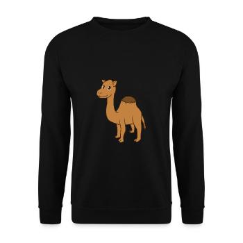 Kamel - Unisex Pullover - Schwarz - Vorne - Alina (178cm) & Michal (187cm)