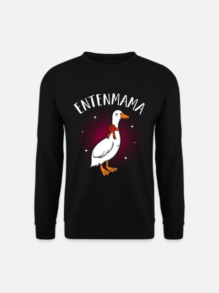 Entenmama Enten Mama Ententeich Laufente Mutter En - Unisex Pullover - Schwarz