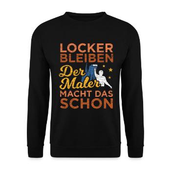 Maler - Unisex Pullover - Schwarz - Vorne - Alina (178cm) & Michal (187cm)