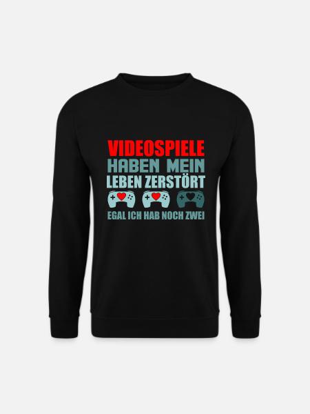 Videospiele Leben Zerstört Gamer Herzen Zocker - Unisex Pullover - Schwarz