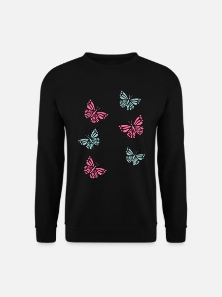 Butterflies Schmetterlinge - Unisex Pullover - Schwarz