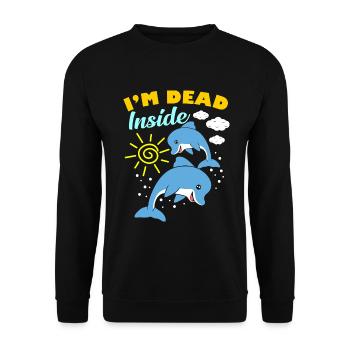I'm Dead Inside - Unisex Pullover - Schwarz - Vorne - Alina (178cm) & Michal (187cm)