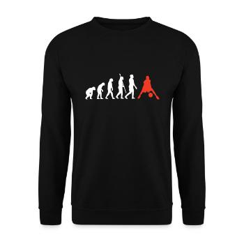 Basketball Basketballer Evolution Basketballdesign - Unisex Pullover - Schwarz - Vorne - Alina (178cm) & Michal (187cm)