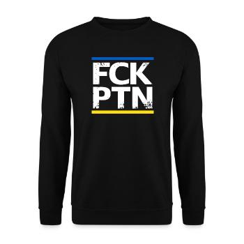 FCK PTN - Unisex Pullover - Schwarz - Vorne - Alina (178cm) & Michal (187cm)