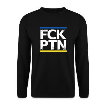 FCK PTN - Unisex Pullover - Schwarz - Vorne - Alina (178cm) & Michal (187cm)