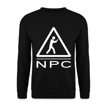 NPC-Kreuzung BW - Unisex Pullover - Schwarz - Vorne - Alina (178cm) & Michal (187cm)