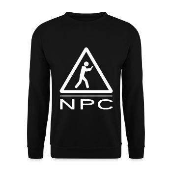 NPC-Kreuzung BW - Unisex Pullover - Schwarz - Vorne - Alina (178cm) & Michal (187cm)