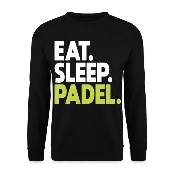 Padel Padelspieler Padeltennis Paddle Padeltrainer - Unisex Pullover - Schwarz - Vorne - Alina (178cm) & Michal (187cm)