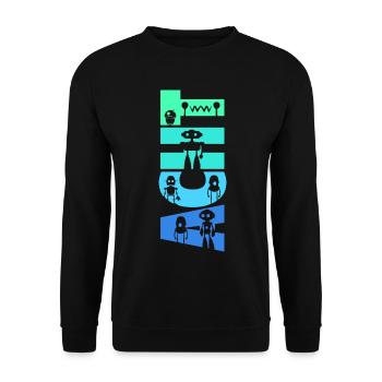 Geburtstag Kinder 8 Jahre alt Robotik Roboter - Unisex Pullover - Schwarz - Vorne - Alina (178cm) & Michal (187cm)