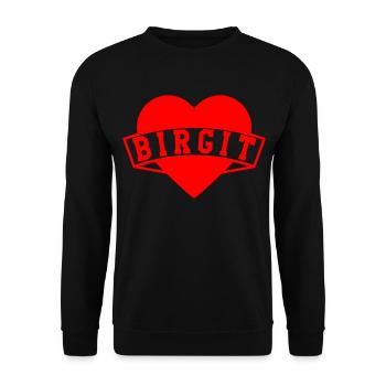 Birgit Herzen - Unisex Pullover - Schwarz - Vorne - Alina (178cm) & Michal (187cm)