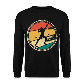 Klettern Kletterer Kletterhalle Bouldern - Unisex Pullover - Schwarz - Vorne - Alina (178cm) & Michal (187cm)